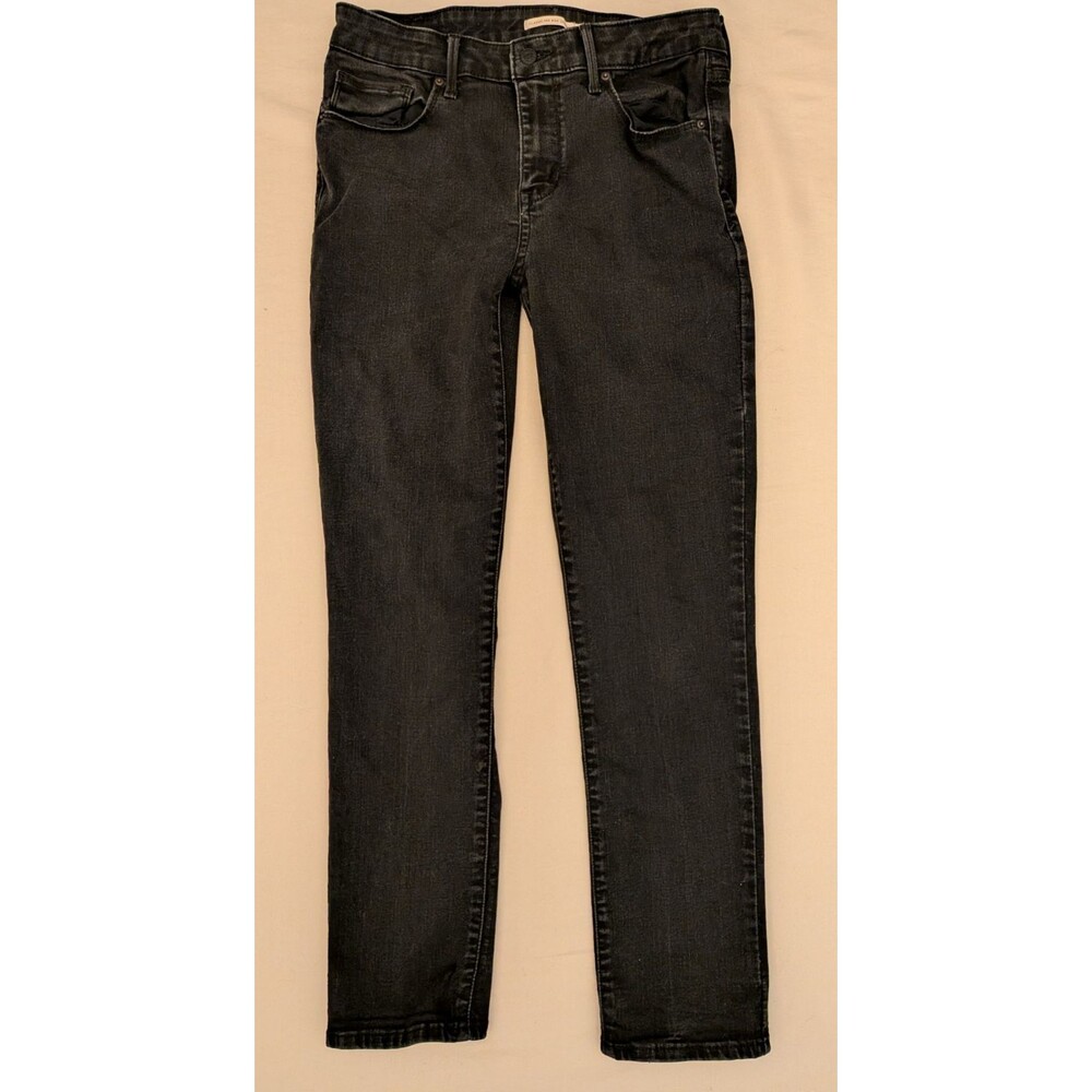 Levi's Classic Mid Rise Skinny Jeans Dark Wash Black Womens Size 12